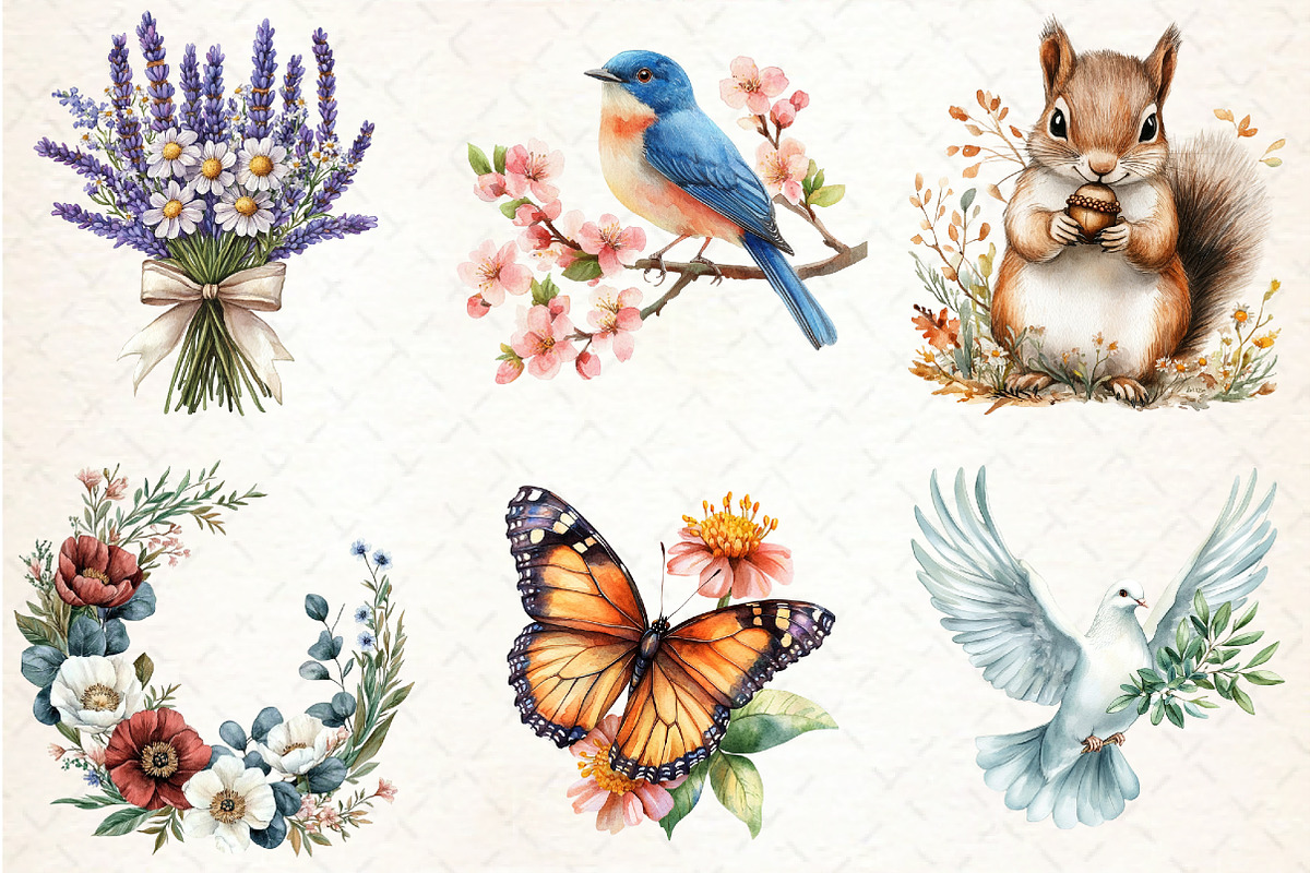 Hello Spring Clipart, an Illustration by Libby Wishes (Photo 7 of 9)
