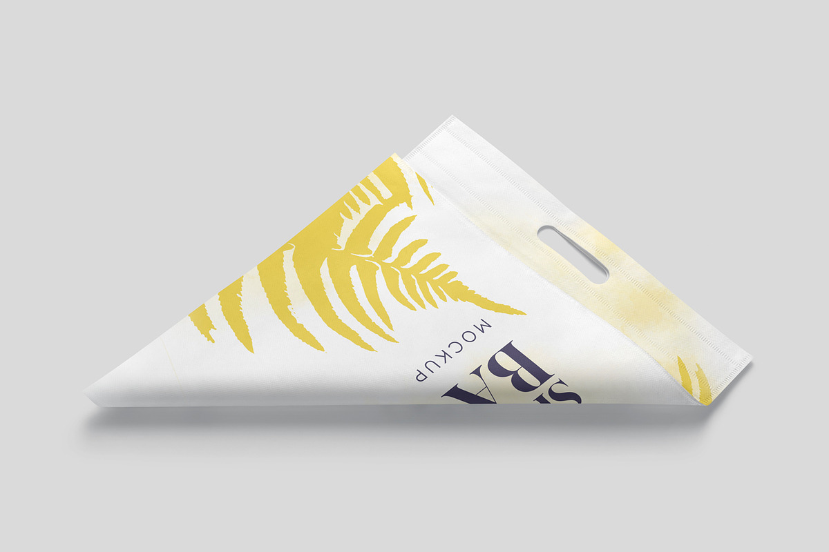 Non Woven D Cut Bag Mockups, a Product Mockup by GfxFoundry (Photo 6 of 6)