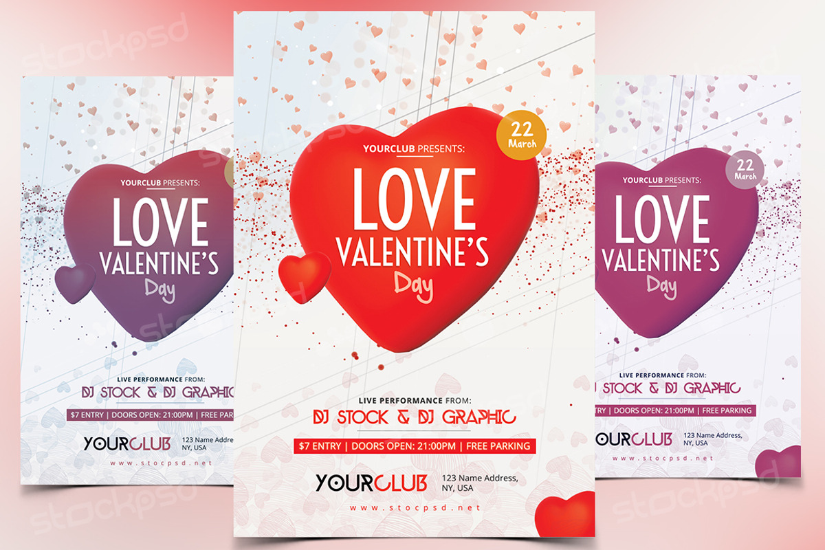 Valentine's Day - Free PSD Flyer, a Flyer Template by Naim Selmani