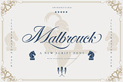 Malbrouck Classic Script Font, a Script Font by LogoLabs (Thumbnail 1 of 9)