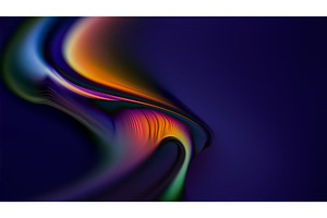 Colorful Abstract Waves Create a, an Illustration by BazziBa♥