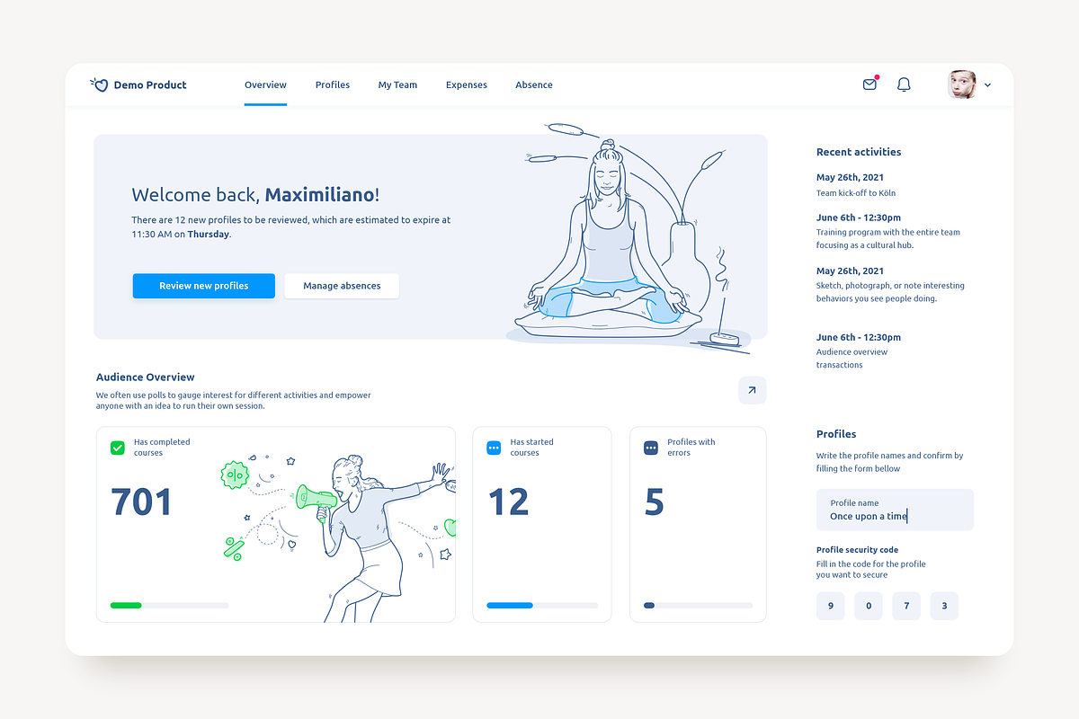 Woman Meditate Illustration, a Graphic by PixelBender (Photo 4 of 4)