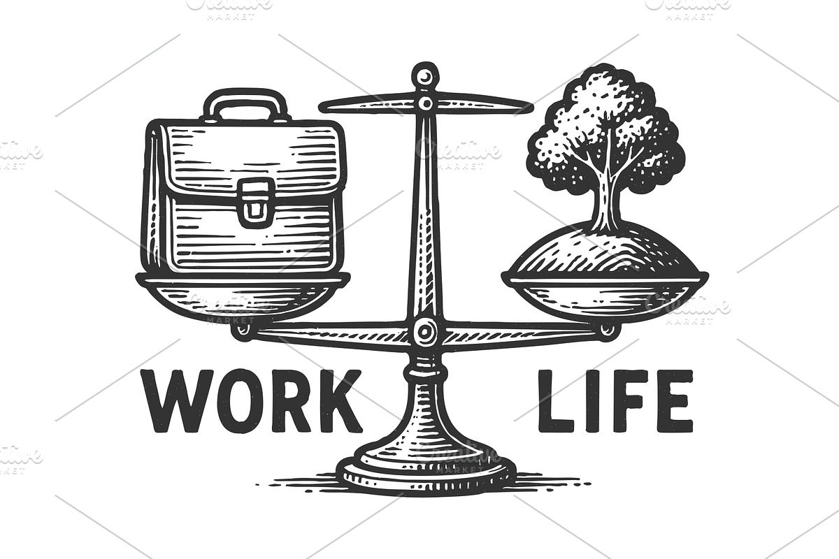 Work Life Balance Concept with, a Finance Illustration by AlexArt