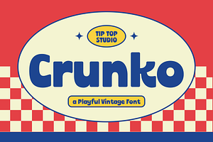 Crunko – Cute Retro Sans Font, a Sans Serif Font by Tiptop Graphic