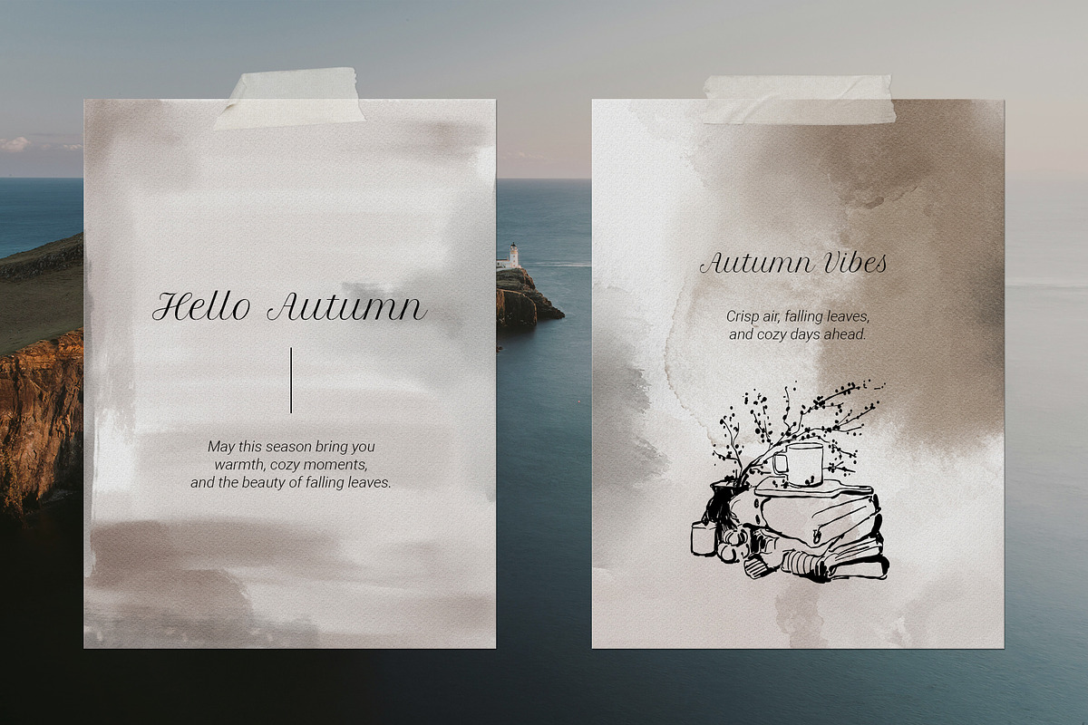 MOODY watercolor neutral backgrounds, a Texture Illustration by Yuliia Lashevska (Photo 3 of 9)