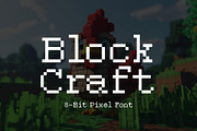 Block Craft - 8-Bit Pixel Font, a Sans Serif Font by HipFonts (Thumbnail 1 of 6)