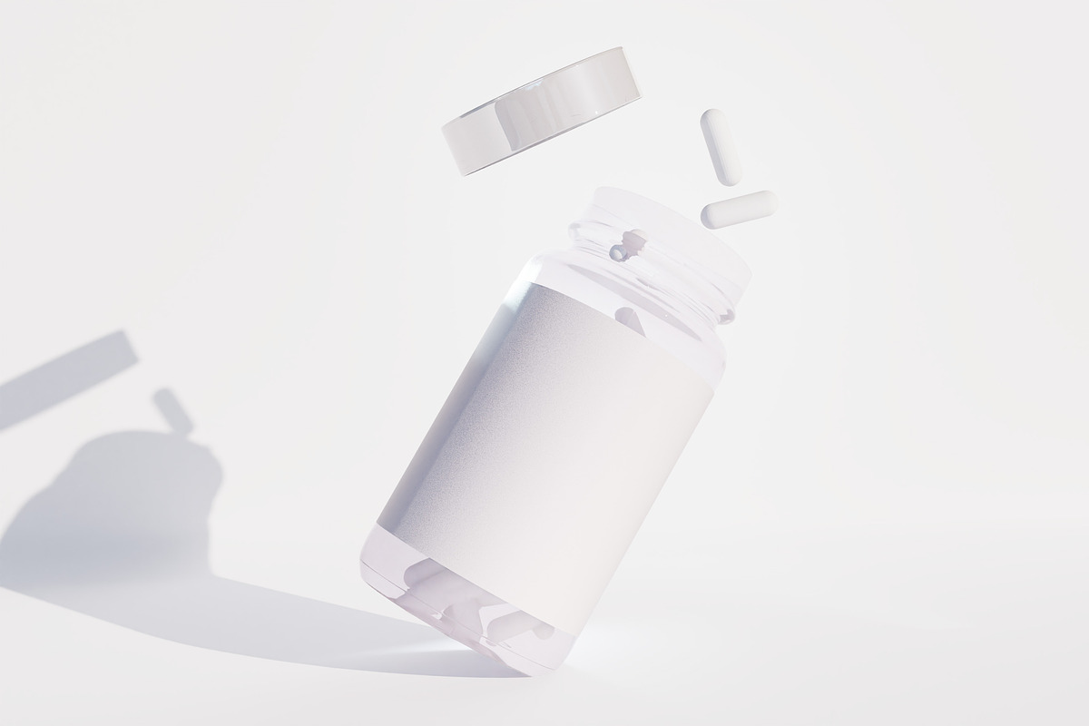 Supplement Capsules Bottle Mockup, a Cups & Container Mockup by De-Alien Design (Photo 11 of 13)