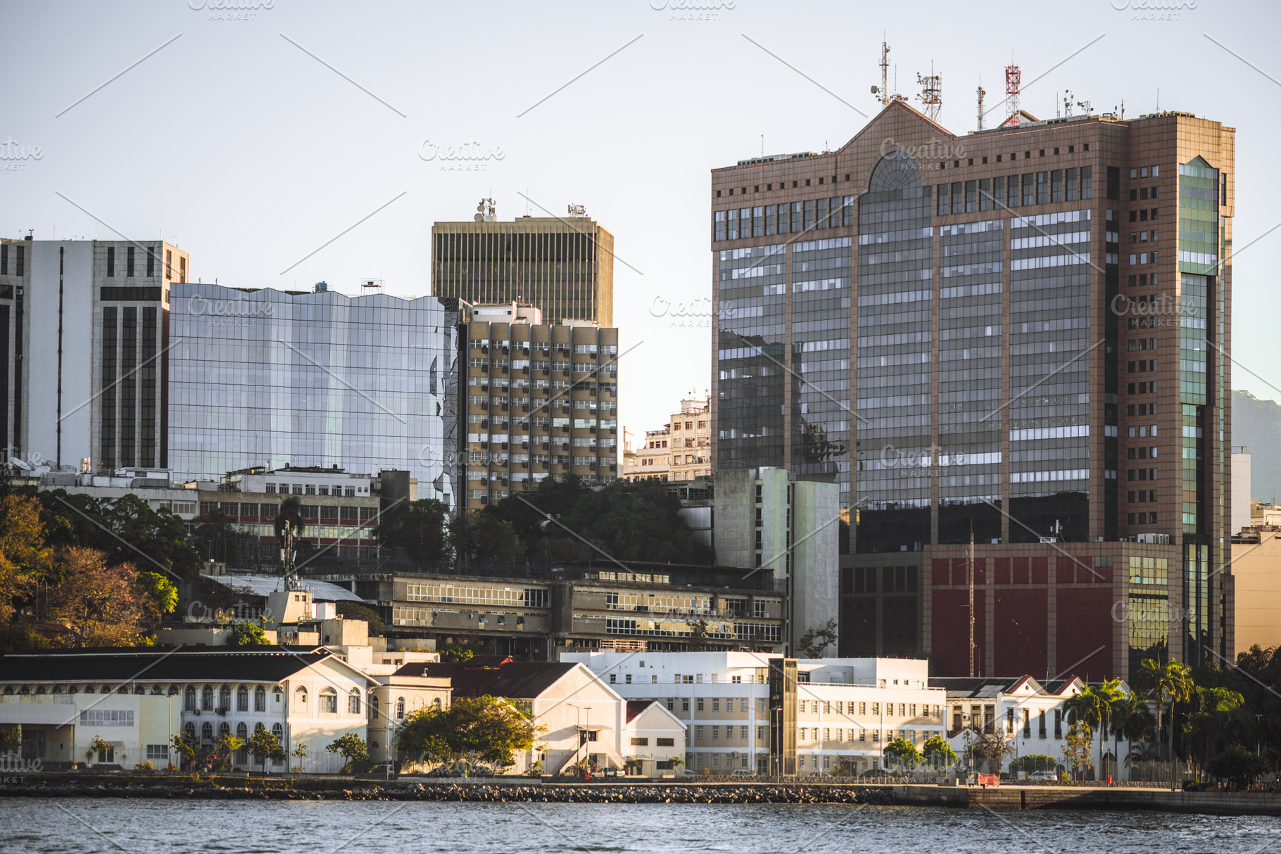 Waterfront office tower skyline, an Architecture Photo by SkyNext