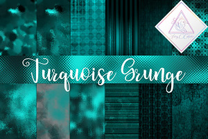 Grunge Turquoise Digital Paper