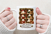Cute Ghosts Reading for Christmas, a Seasonal Illustration by Sublimation Artist (Thumbnail 7 of 9)