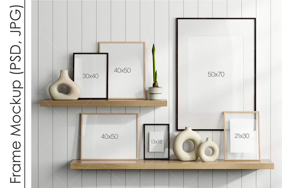 Frame Mockup PSD JPG, a Print Template by VNmockup (Photo 2 of 5)