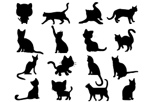 Cat Silhouette, an Animal Illustration by newminddesign