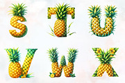 Spring pineapple Alphabet clipart, an Illustration by RobertsArt (Thumbnail 5 of 7)