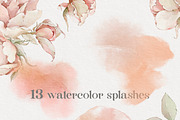 Watercolor flowers summer peony set, a Decorative Illustration by Edith’s World (Thumbnail 10 of 13)