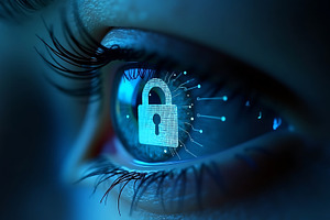 Cyber security eye scan biometric, a Technology Photo by Artonix