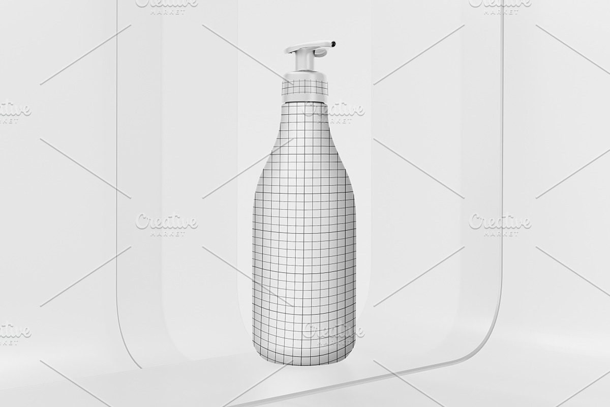 Shampoo Pump On Glass Mockup, a Packaging Mockup by Qaleb Studio (Photo 1 of 2)
