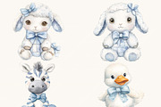 Vintage Plush Animals Clipart Bundle, an Animal Illustration by SparkyDesignsUS (Thumbnail 5 of 9)
