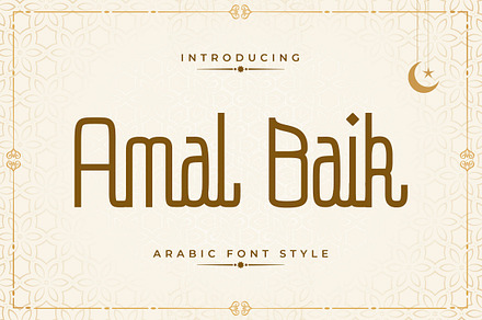 Amal Baik - Arabic Font Style, a Script Font by Typefactoryco