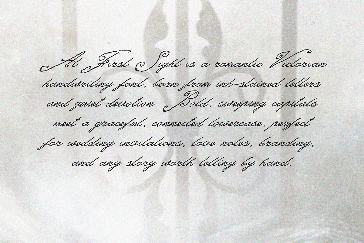 At First Sight Vintage Script Font, a Script Font by AnMark (Photo 8 of 13)