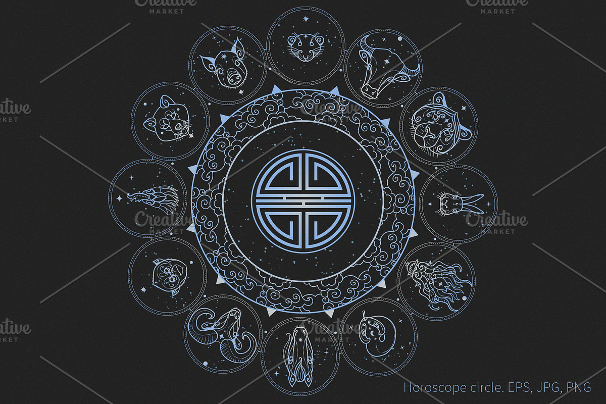 Eastern horoscope. Vector drawings, an Animal Illustration by Nadia Murash (Photo 4 of 5)