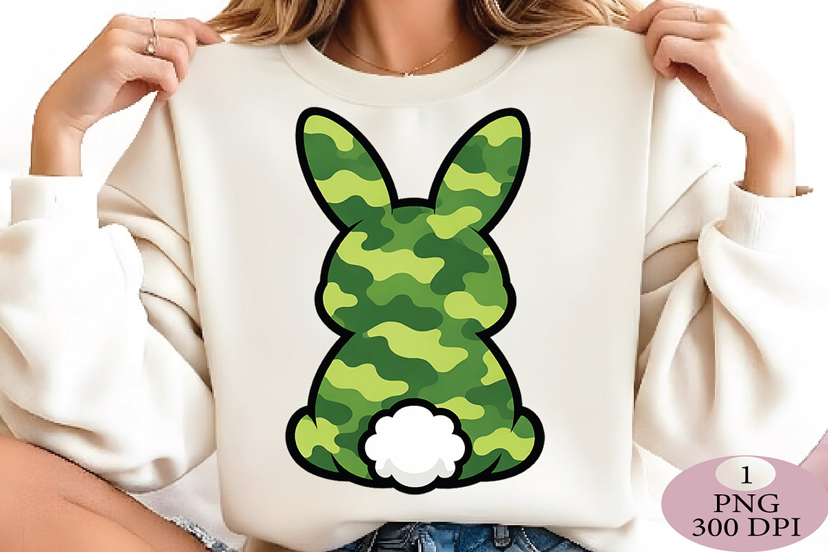 Camouflage Easter Bunny PNG, an Illustration by Daily.Designs (Photo 5 of 5)