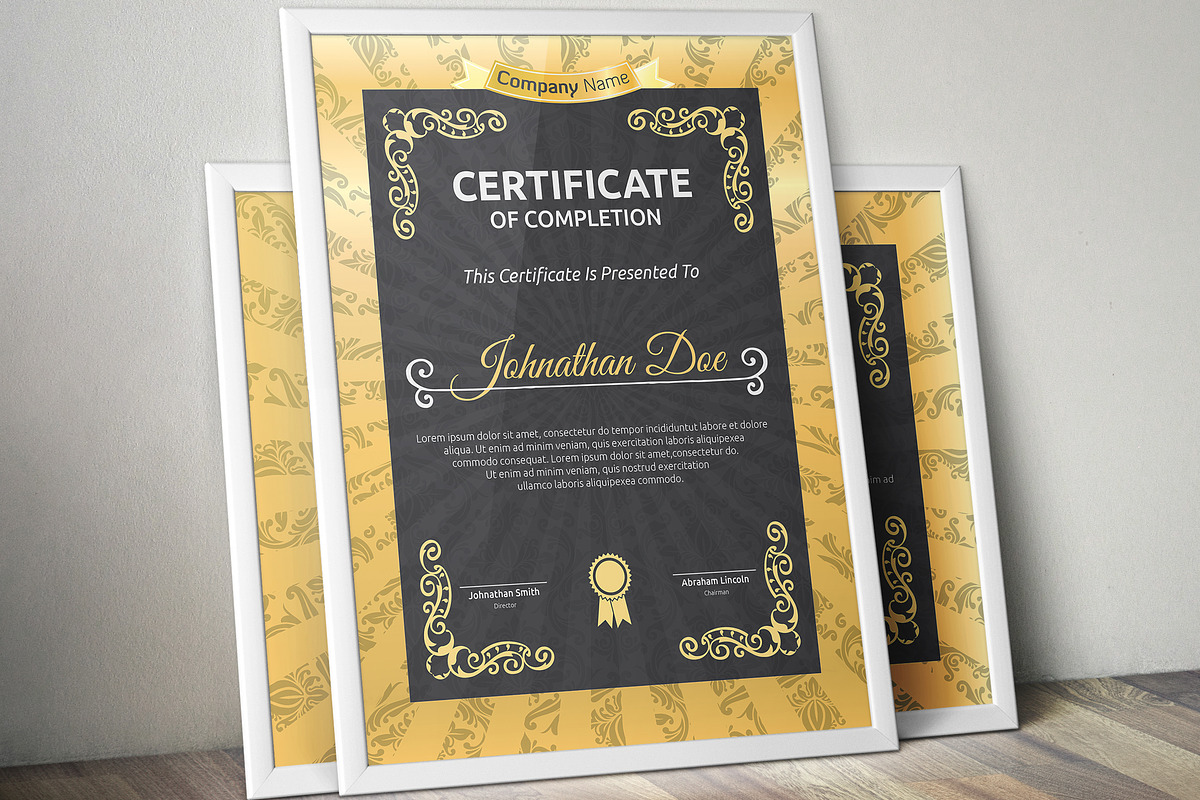 Certificate Word | PSD | AI, a Stationery Template by Curve Design (Photo 2 of 4)
