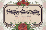 Vintage Illustration Vectors Element, a Decorative Illustration by Blankids Studio (Thumbnail 1 of 5)