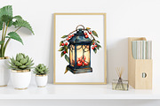 Midnight Cherry Christmas Clipart, an Illustration by Canvas Craft (Thumbnail 6 of 7)