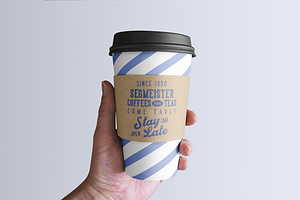 Paper Cup With Sleeve Mockup