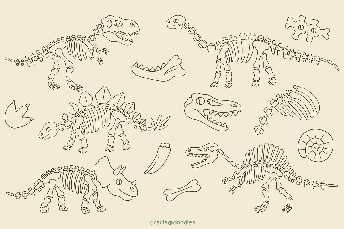 Dinosaur Days Clipart and Patterns, a Pattern Graphic by Drafts n Doodles (Photo 8 of 20)
