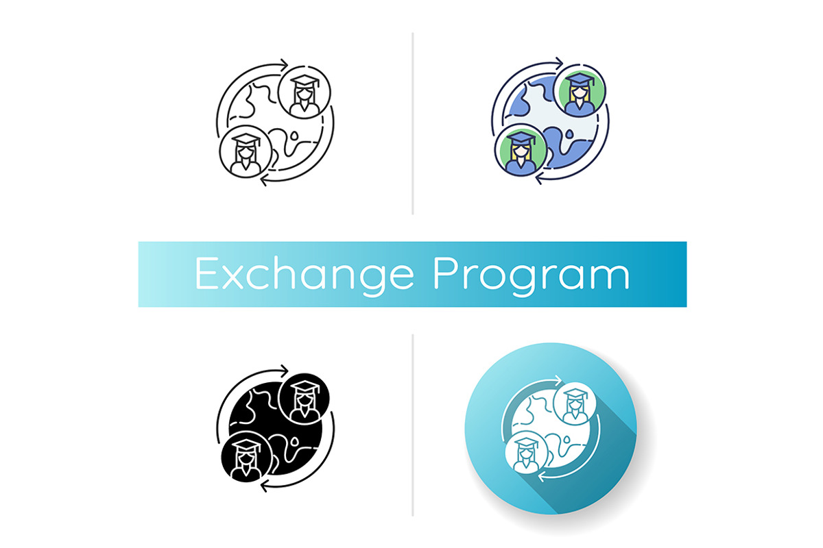 Exchange program icon, an Outline Icon by IMG Visuals