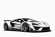 Luxury Car Clipart Vector Pack, an Illustration by BIPLOB EXPERT (Thumbnail 7 of 9)