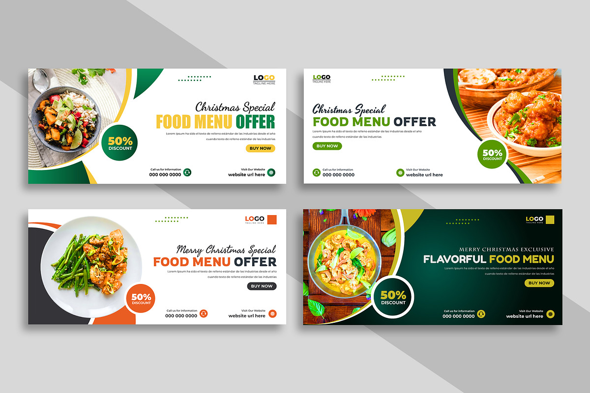 Food Menu Social Media Cover Design, a Social Media Template by Designgrove (Photo 1 of 2)
