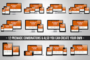 12 Responsive Web Mockups (50% OFF), an iPhone Mockup by Graphicon (Thumbnail 2 of 3)