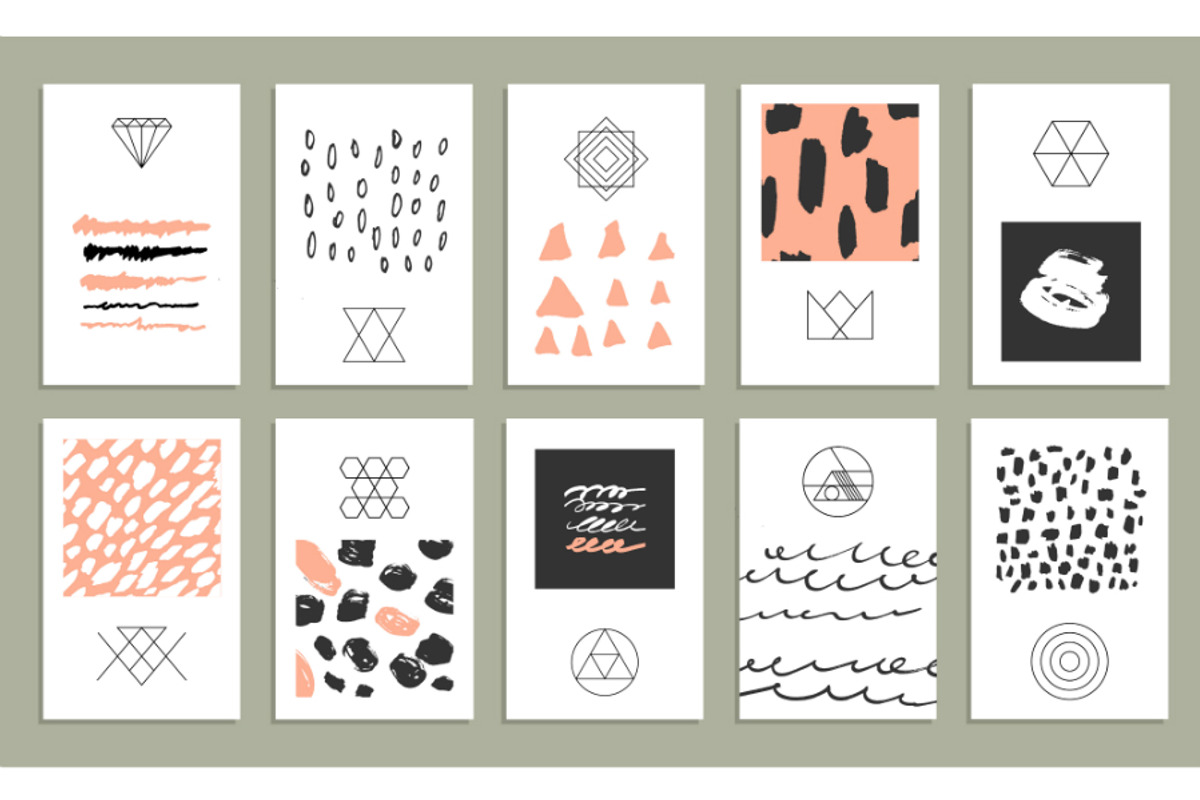 Marker textures,25 cards,8 gift tags