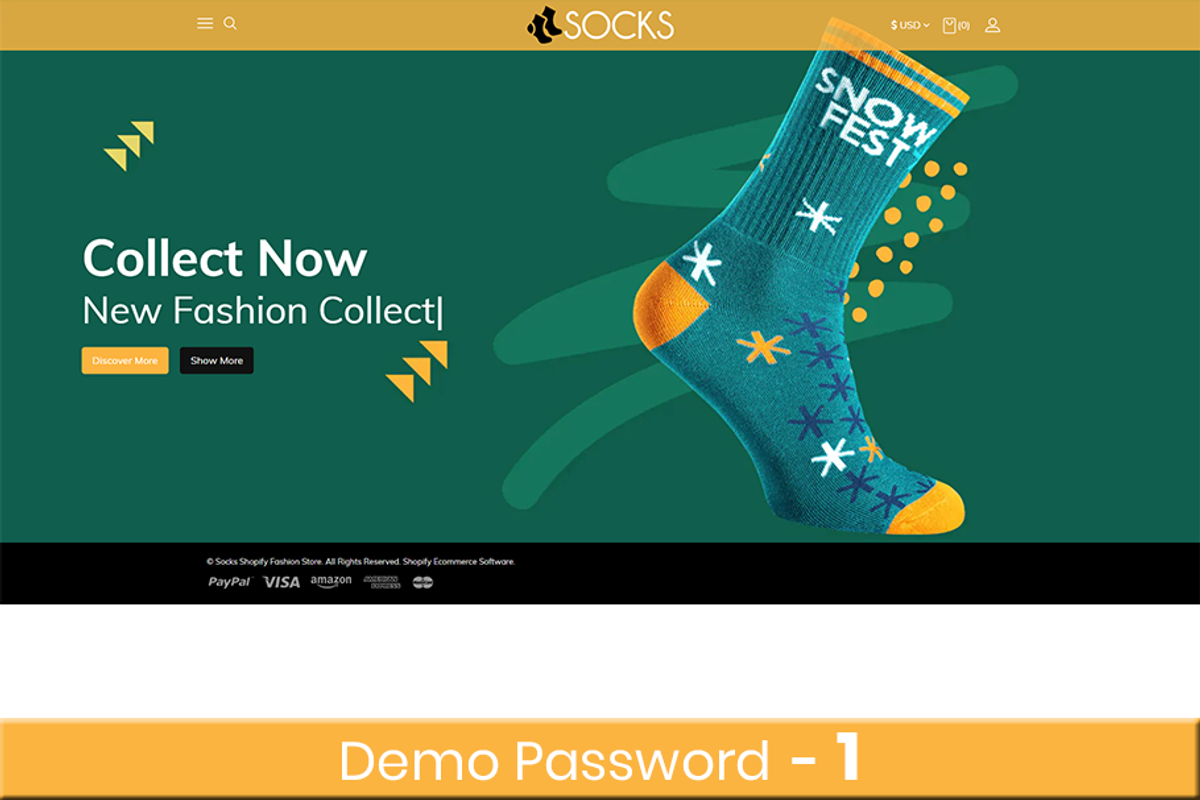Socks Responsive Shopify Theme, a Shopify Template by Zthemeset