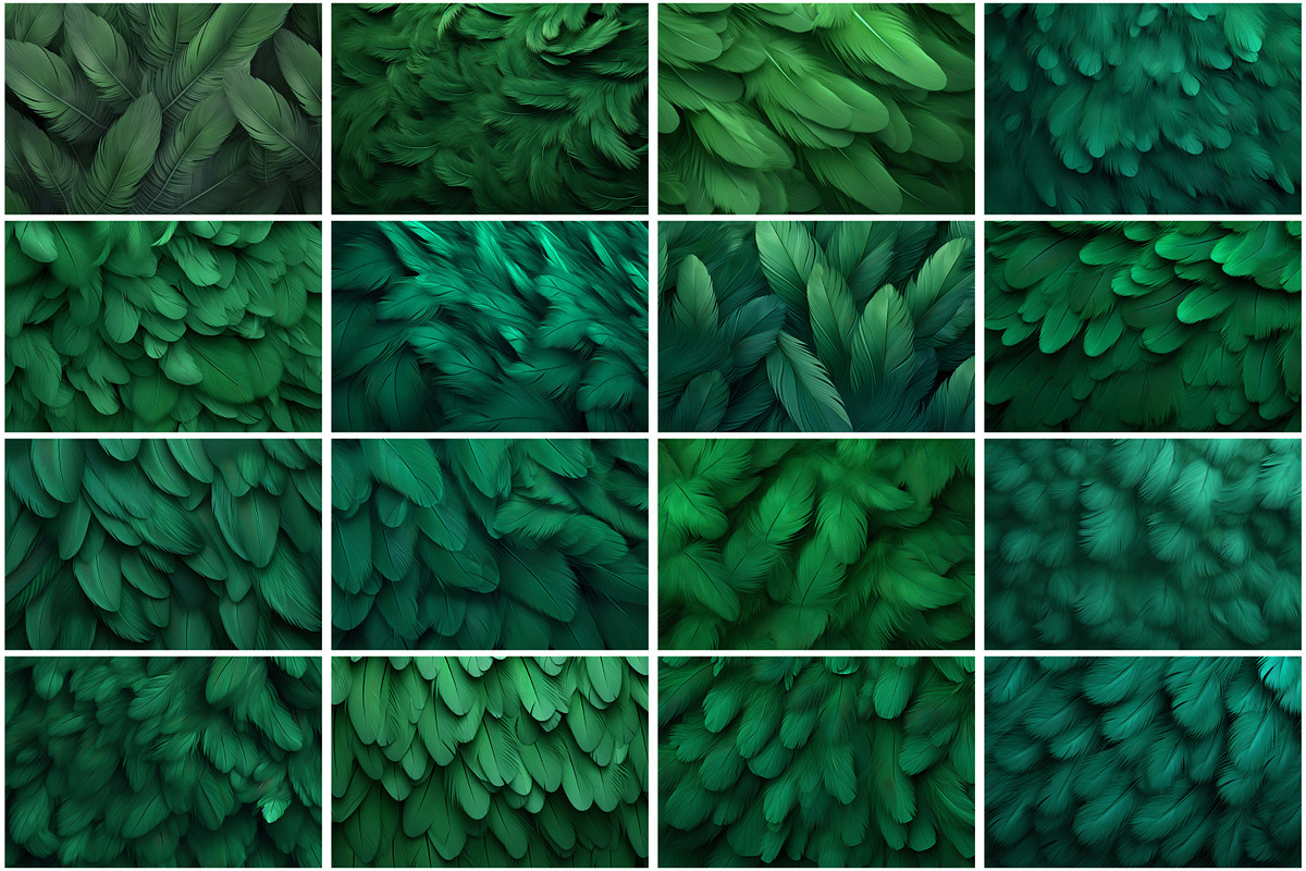 Green Feathers Wallpaper, a Texture Graphic by Forhadx5 (Photo 5 of 5)