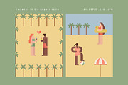 Geometric Life - Beach Activities, a Person Illustration by Léo Alexandre (Thumbnail 8 of 16)