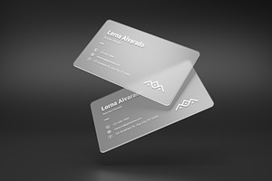 Transparent Business Card Mockups