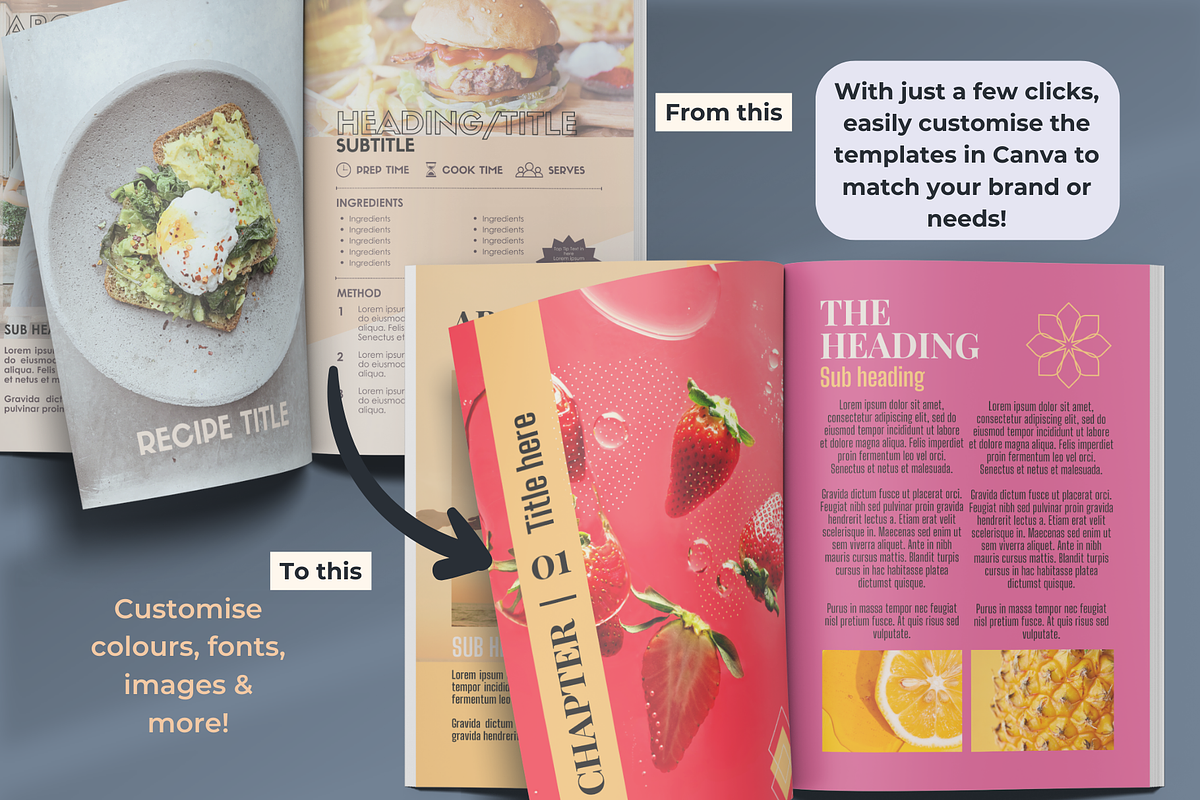 Recipe ebook Canva Template | Slate, a Templates & Theme by Monarch 21 Design (Photo 7 of 9)