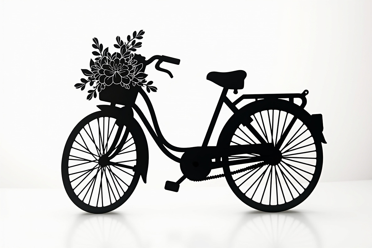 Charming Bicycle with Flowers, an Illustration by Amazin_art (Photo 5 of 21)