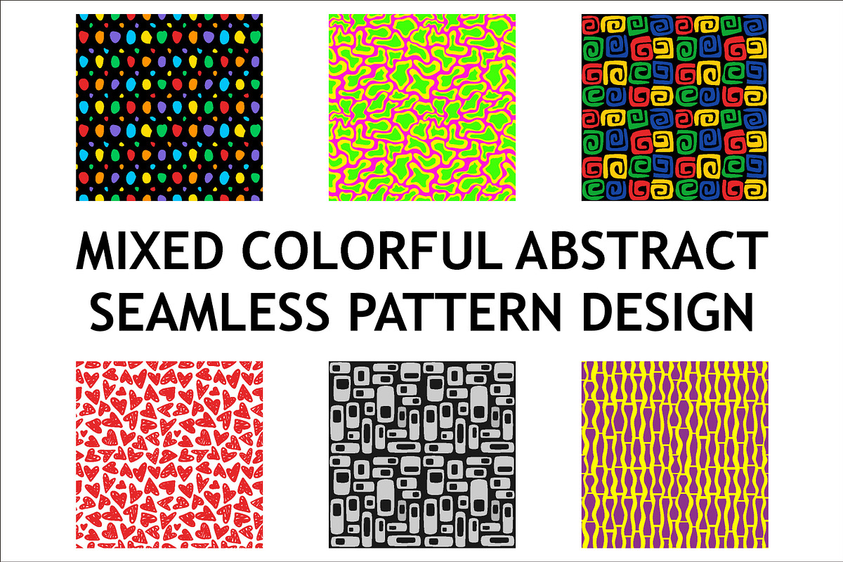 mixed colorful abstract handdrawn, a Pattern Graphic by Brainware Graphic (Photo 1 of 6)