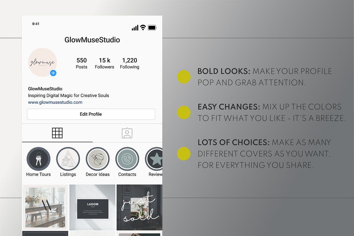 Realtors Instagram Highlight Covers, a Social Media Template by Glow Muse Studio (Photo 5 of 10)