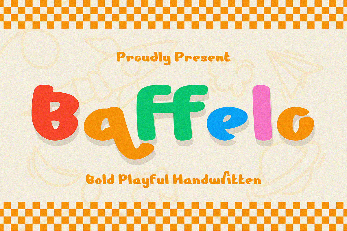 Baffelo Handwritten Playful, a Handwritten Font by Boril Std (Photo 1 of 7)