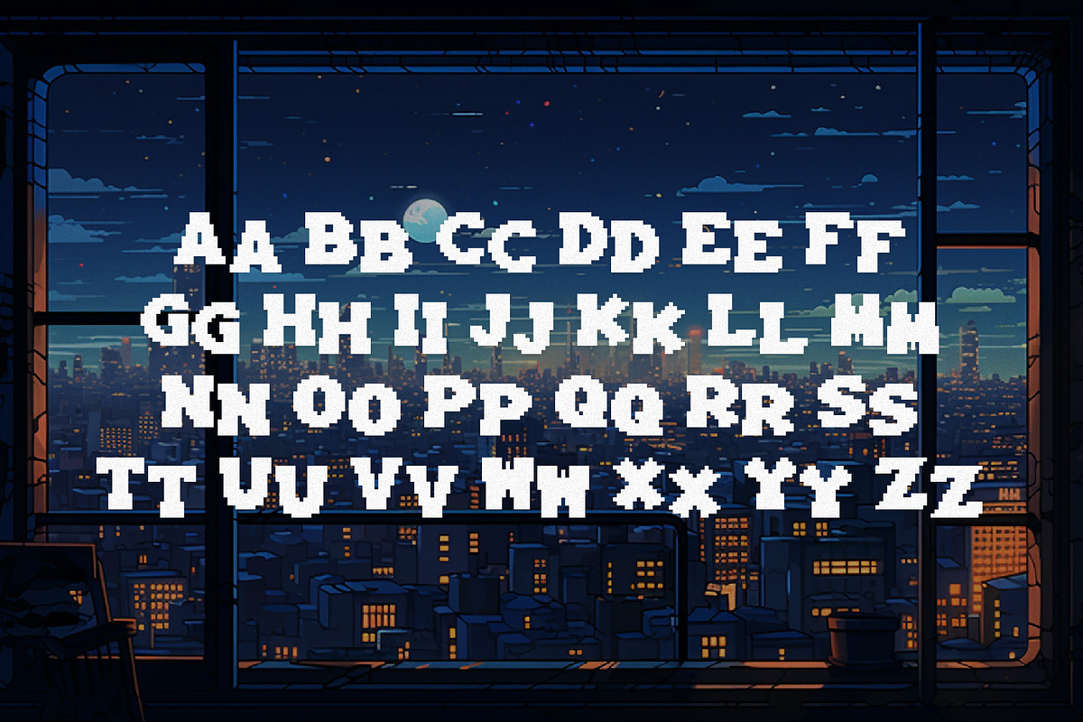 Plump Pixel - Bouncy 8Bit Font, a Serif Font by HipFonts (Photo 3 of 7)