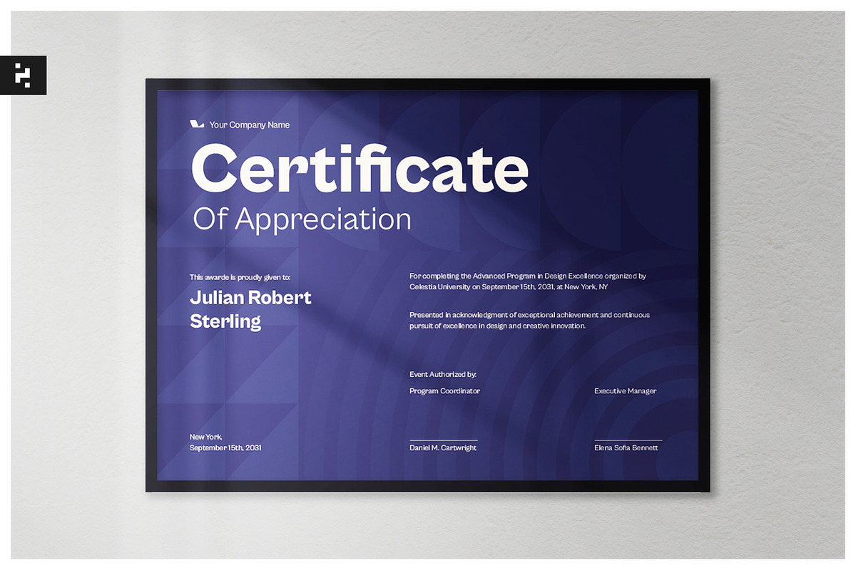 Course Completition Certificate, a Stationery Template by Neermana (Photo 1 of 4)
