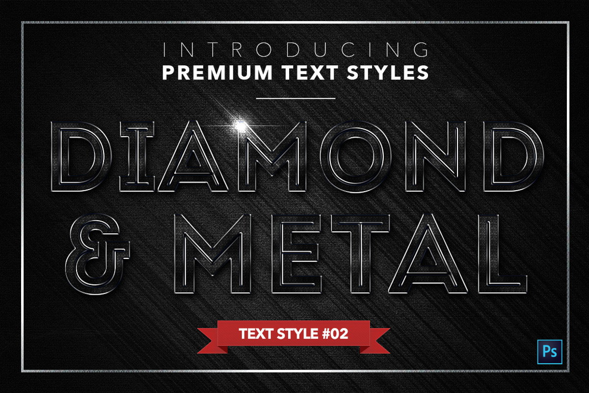 Diamond & Metal #2 - 16 Text Styles, a Layer Style Add-On by Jonas Stensgaard (Photo 3 of 19)