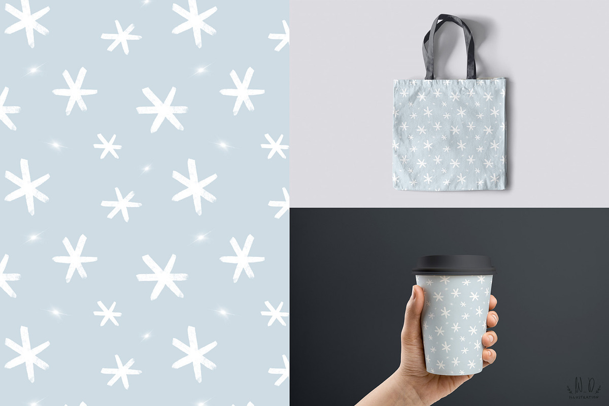 Snowflake Pattern Collection, a Pattern Graphic by WD Illustration (Photo 3 of 4)