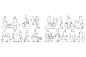 Shopping day at a bustling market, a Person Illustration by ZinetroN