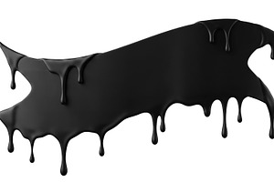 black banner, transparent background